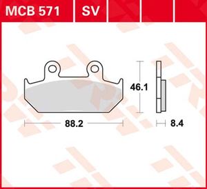 TRW Remblokken, en remschoenen voor de moto, MCB571SV Sinter street