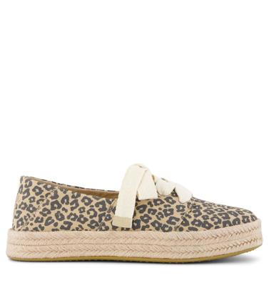 TOMS Carolina Lace-Up espadrille beige Textiel Dames