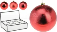 Kerstbal Plastic Ø18cm Rood Assorti 1st Kerstbal Plastic Ø18cm Rood Assorti 1st