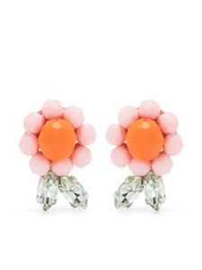 Simone Rocha puces d'oreilles Daisy à perle - Orange