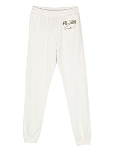 Moschino Kids pantalon de jogging à logo imprimé - Blanc