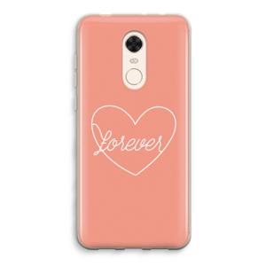 Forever heart: Xiaomi Redmi 5 Transparant Hoesje