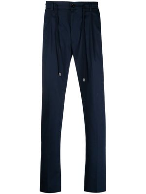 Moorer pantalon fuselé Anton-WE à lien de resserrage - Bleu