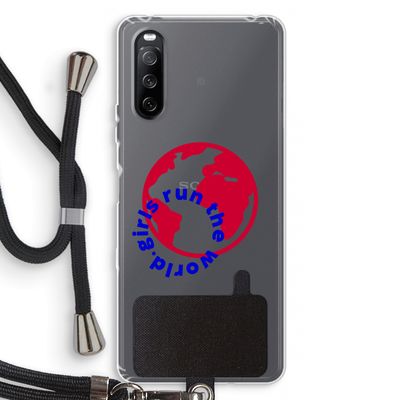 Run The World: Sony Sony Xperia 10 III Transparant Hoesje met koord