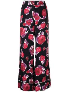 Marni pantalon ample à fleurs - Noir