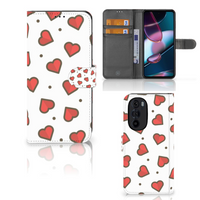 Motorola Edge 30 Pro Telefoon Hoesje Hearts - thumbnail