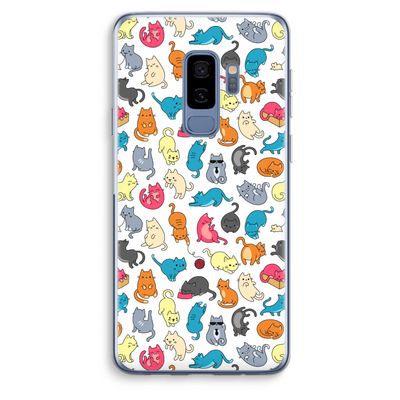 Kleurrijke katten: Samsung Galaxy S9 Plus Transparant Hoesje
