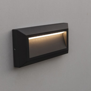 Trapverlichting led buiten donker grijs 'Helena' buitenlamp helder wit IP54