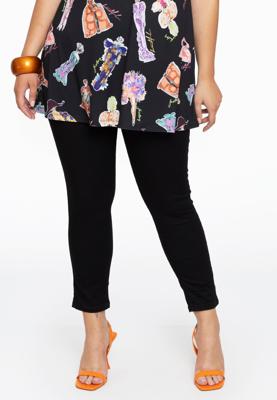 Yoek Jeans met rits | Zwart | Maat 50