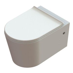 Nemo Go Pureflow randloze wandcloset met afneembare softclose zitting wit HDC527WH DIY