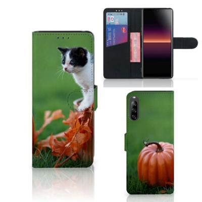 Sony Xperia L4 | Telefoonhoesje | Met pasjeshouder | Kitten