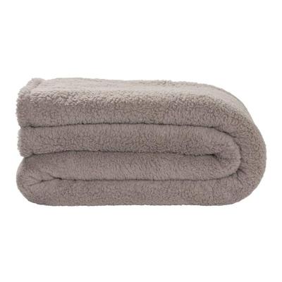 Leen Bakker - Sprei Teddy - 240x220 Cm - Polyester - Taupe