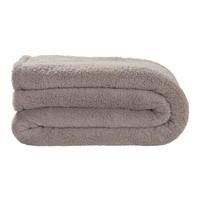 Leen Bakker - Sprei Teddy - 240x220 Cm - Polyester - Taupe