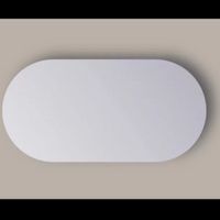 Spiegel Sanicare Q-Mirrors 120x70 cm Ovaal/Rond Met Rondom LED Warm White incl. ophangmateriaal