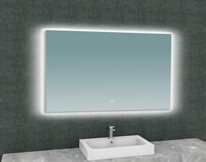 Wiesbaden Soul spiegel rechthoek met LED, dimbaar en spiegelverwarming 120 x 80 cm
