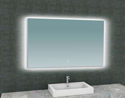 Wiesbaden Soul spiegel rechthoek met LED, dimbaar en spiegelverwarming 120 x 80 cm