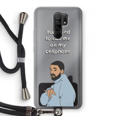 Hotline bling: Xiaomi Redmi 9 Transparant Hoesje met koord
