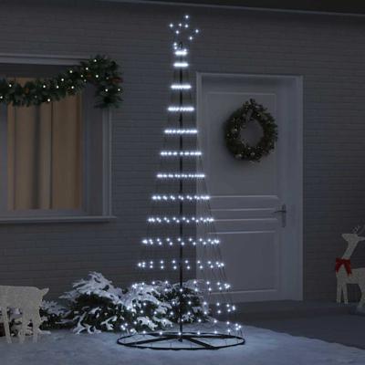 LED Kerstboom met 290 LED Koudwit 138.5 x 138.5 x 399 cm Metaal