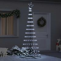 LED Kerstboom met 290 LED Koudwit 138.5 x 138.5 x 399 cm Metaal