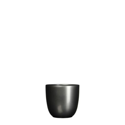 Bloempot Pot rond es/7 tusca 7.5 x 8.5 cm antraciet Mica - Mica decorations