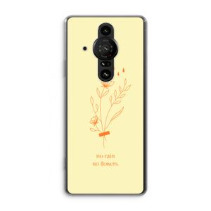 No rain no flowers: Sony Xperia Pro-I Transparant Hoesje