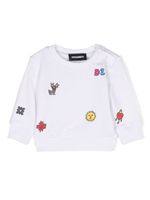 DSQUARED2 KIDS sweat en coton à imprimé graphique - Blanc