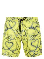 Philipp Plein short de bain à motif Teddy Bear - Jaune