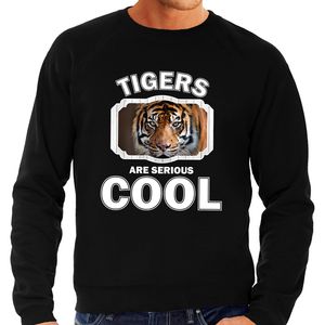 Sweater tigers are serious cool zwart heren - tijgers/ tijger trui