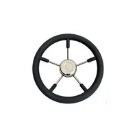 Titan Marine Stuurwiel T9b/35 - Zwart/rvs 35 Cm Titan Marine Stuurwiel T9b/35 - Zwart/rvs 35 Cm