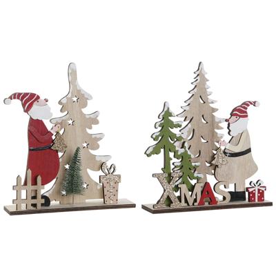 Kerstversiering DKD Home Decor Multicolour 18 x 5 x 20 cm (2 Stuks)