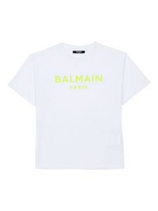 Balmain Kids t-shirt en coton à logo imprimé - Blanc