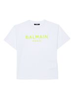 Balmain Kids t-shirt en coton à logo imprimé - Blanc - thumbnail