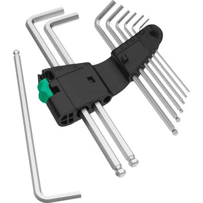 Wera 950/9 Hex-Plus 1 SB Stiftsleutelset, metrisch, verchroomd schroevendraaier