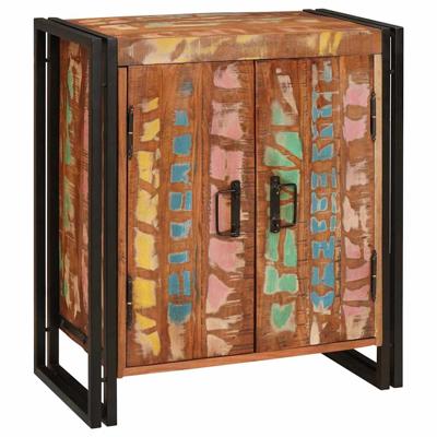 Nachtkastje Multikleur 38 x 33 x 58 cm massief gerecycled hout