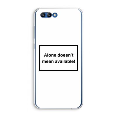 Alone: Honor 10 Transparant Hoesje