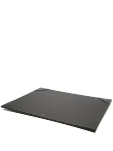 Smythson grand tapis de bureau en cuir - Noir