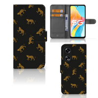 Telefoonhoesje met Pasjes voor OPPO Reno8 T 5G Leopards