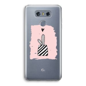 Zwart-wit cactus: LG G6 Transparant Hoesje