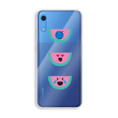 Smiley watermeloen: Huawei Y6s Transparant Hoesje