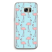Anything Flamingoes: Samsung Galaxy S7 Edge Transparant Hoesje