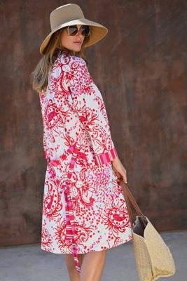 Bontgekleurde badjas paisley strepen