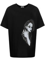 Yohji Yamamoto t-shirt à imprimé graphique - Noir - thumbnail