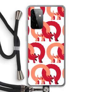 Dogs: Samsung Galaxy A72 5G Transparant Hoesje met koord