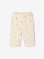 Babybroek met grote bloemmotieven vanille Babybroek met grote bloemmotieven vanille