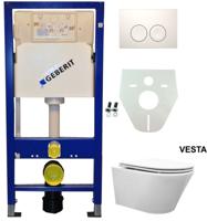 Wiesbaden Geberit UP 100 Vesta wc+ Flatline zitt.+ Delta 21 wit
