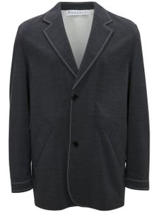 JW Anderson blazer réversible en laine à boutonnière - Gris