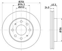 Remschijf 8DD355107321
