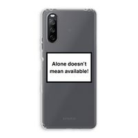 Alone: Sony Xperia 10 III Transparant Hoesje