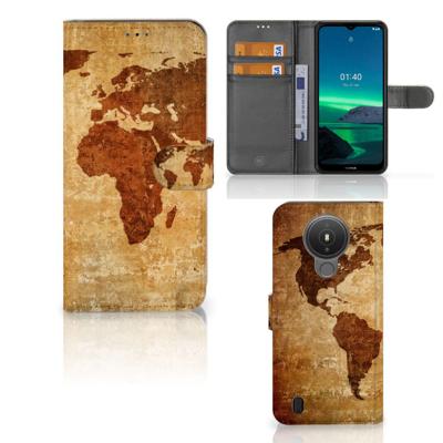 Nokia 1.4 | Flip Cover | Wereldkaart
