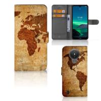 Nokia 1.4 | Flip Cover | Wereldkaart